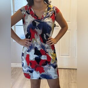 Alfani Multicolor Abstract Maxi Dress